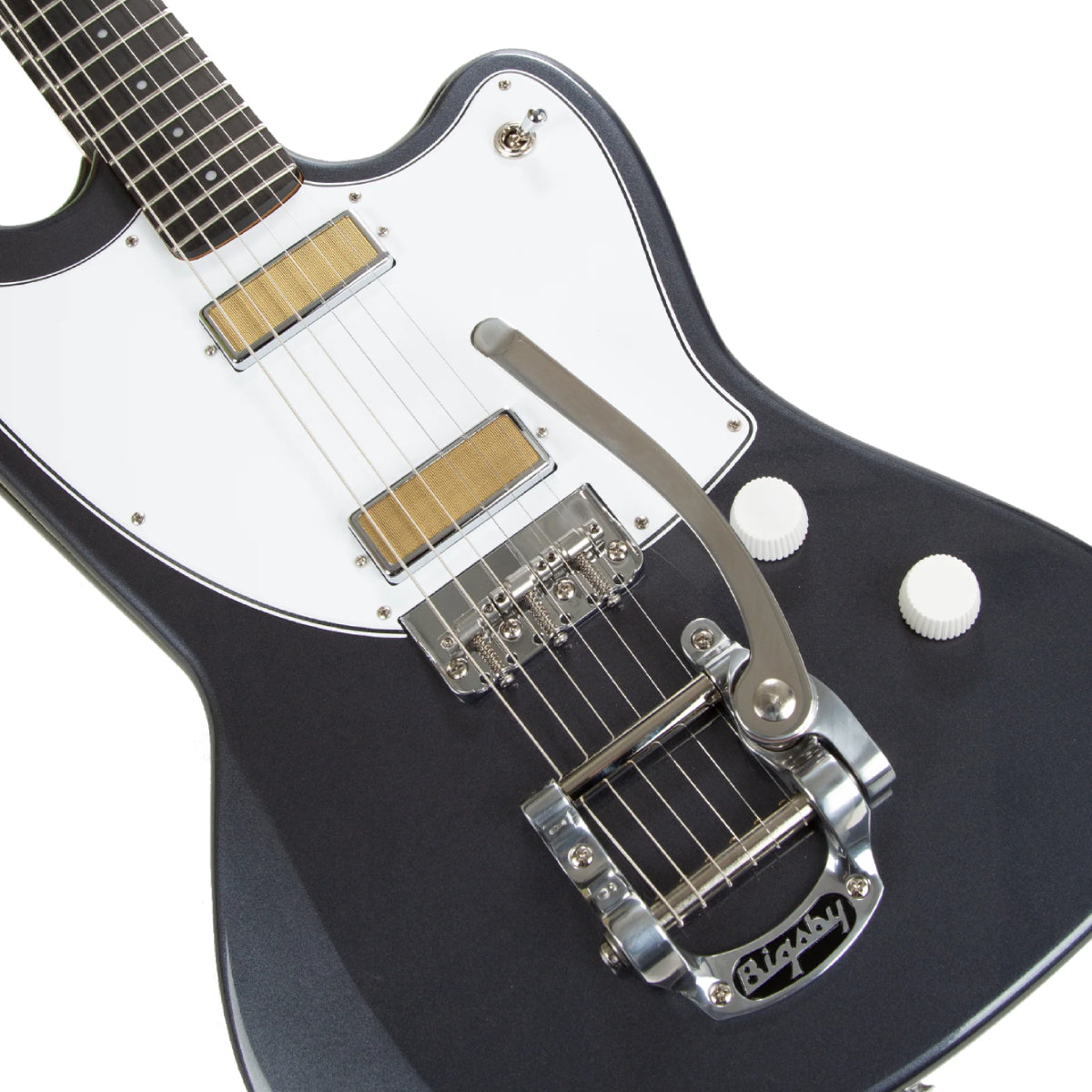 Đàn Guitar ĐIện Harmony Standard Silhouette w/ Bigsby w/Case, RW FB, Slate