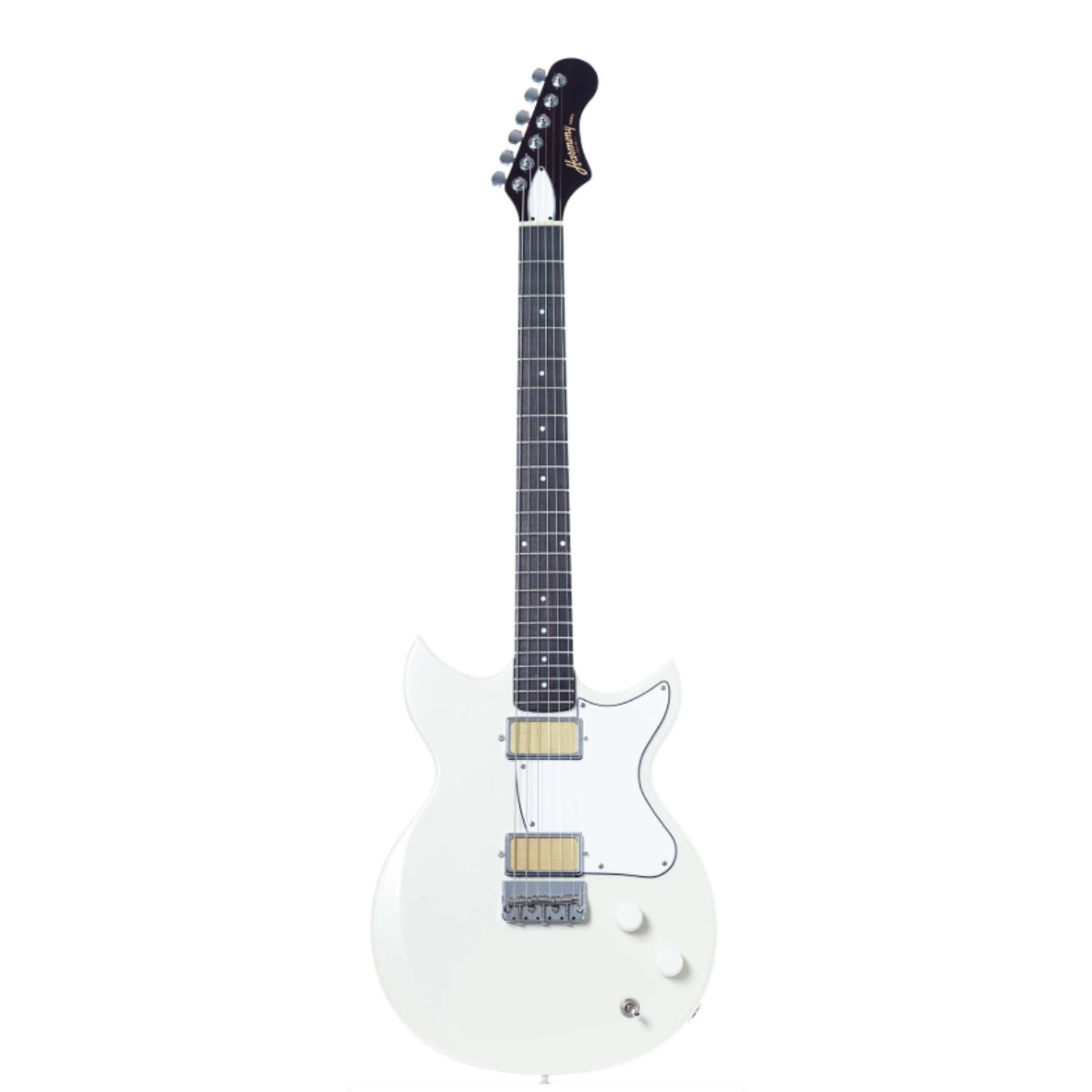 Đàn Guiar Điện Harmony Standard Rebel w/Case, RW FB, Pearl White
