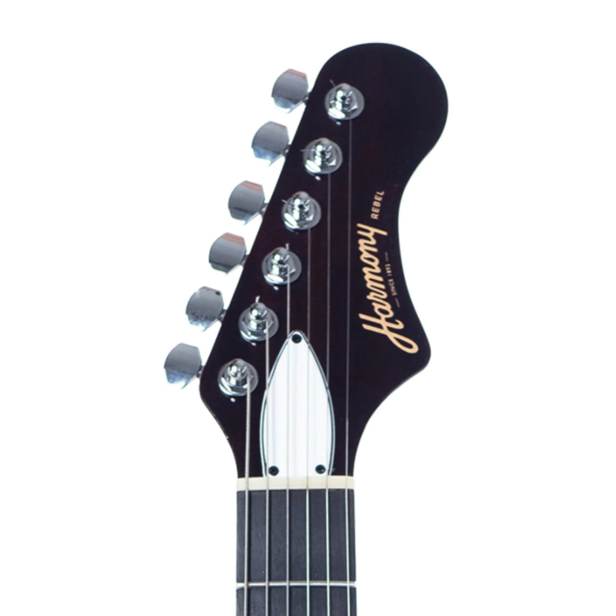 Đàn Guiar Điện Harmony Standard Rebel w/Case, RW FB, Pearl White
