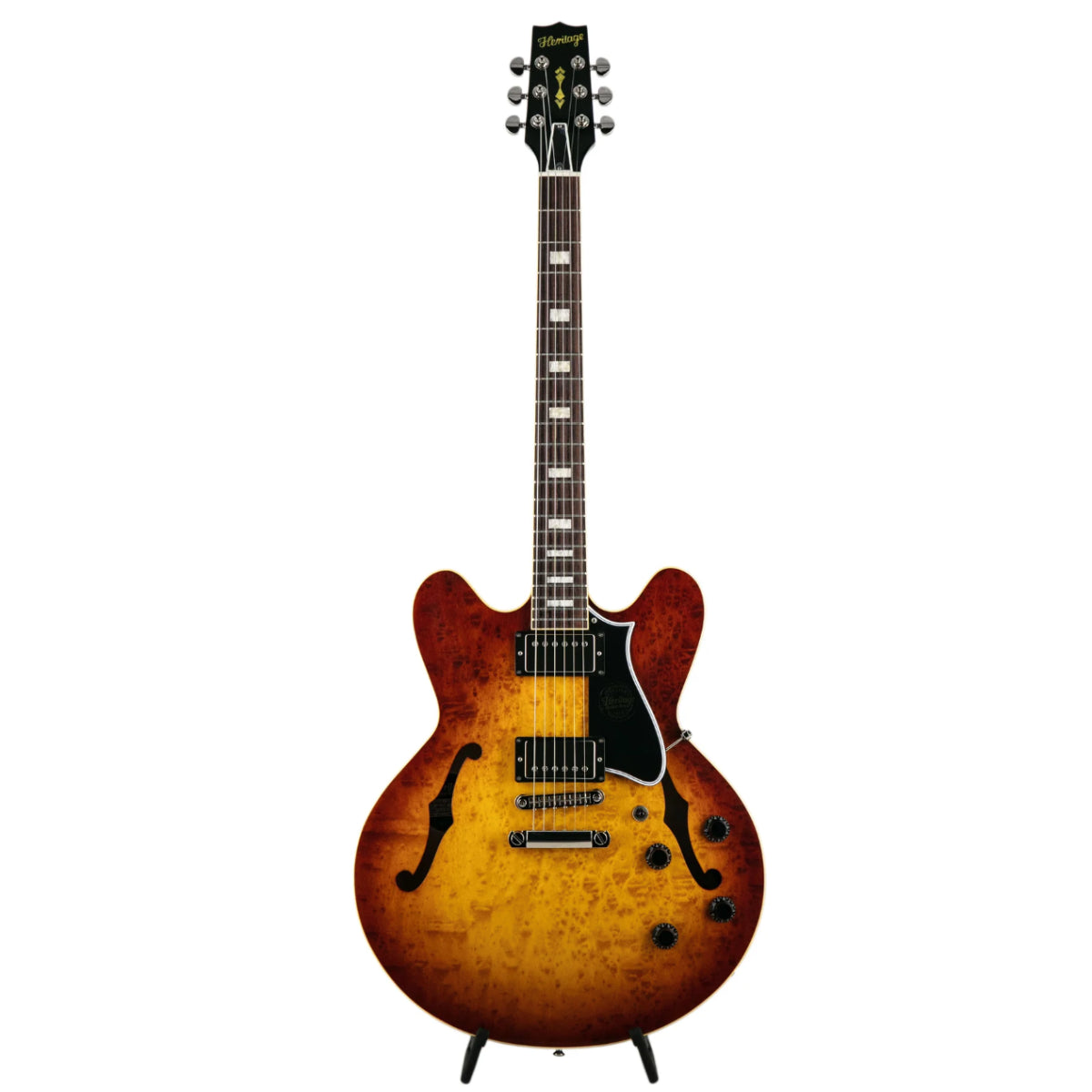 Đàn Guitar Điện Heritage Custom Shop Core Collection H-535 Blistered Maple with Case, Almond Sunburst