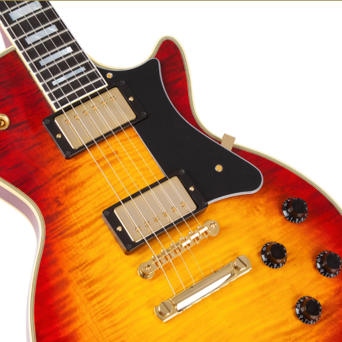 Đàn Guitar Điện Heritage Custom Shop Core Collection H-157 Maple Top, Dark Cherry Sunburst