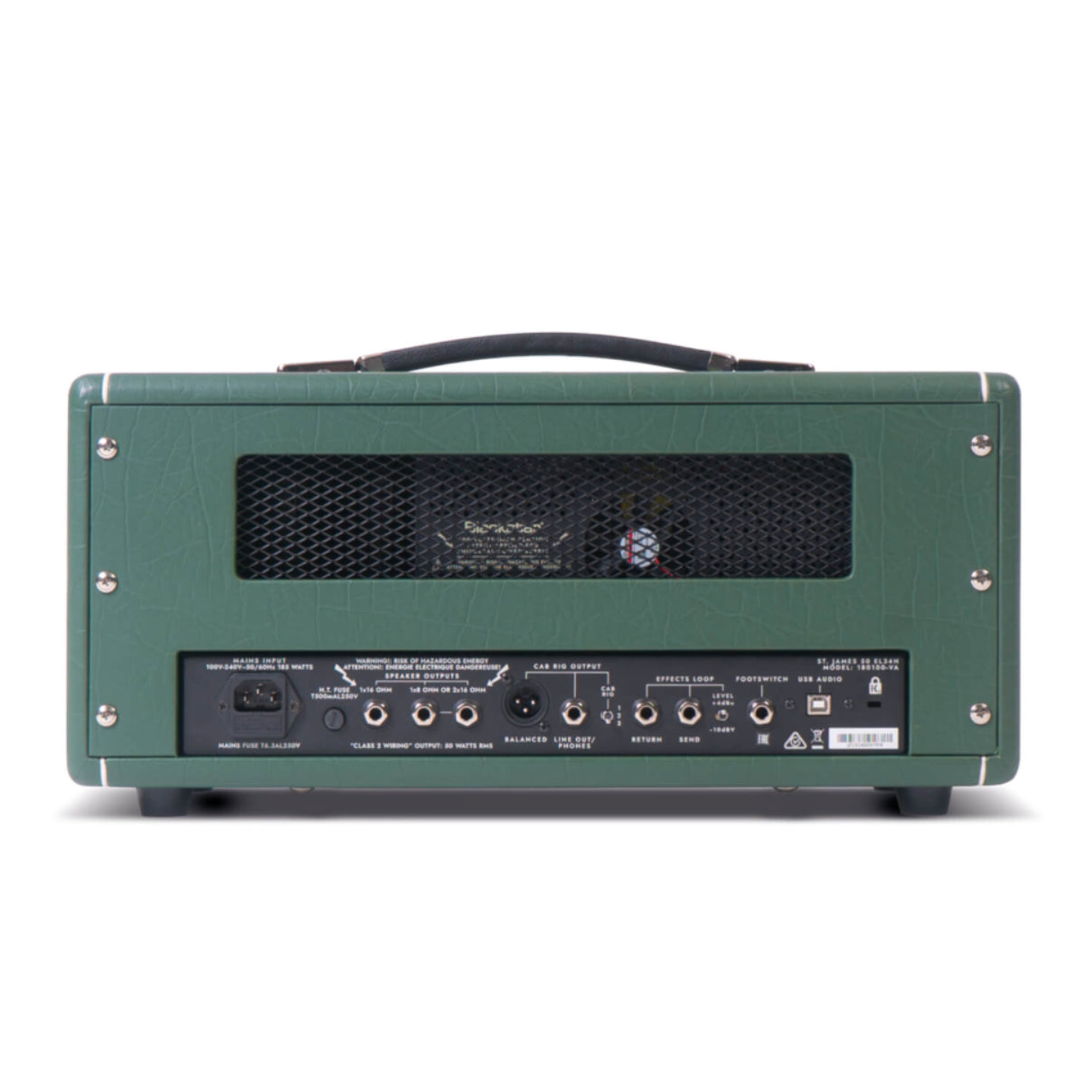 Blackstar St. James JJN 50H Jared James Nichols Signature 50-watt Guitar Tube Amp Head with 2 x 12-inch Cabinet - Racing Green Tolex