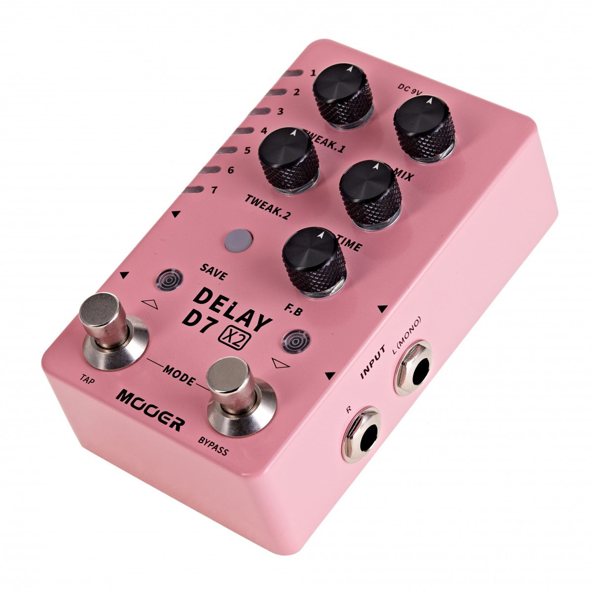 Reverb Pedal Guitar Mooer X2 Series D7 Delay