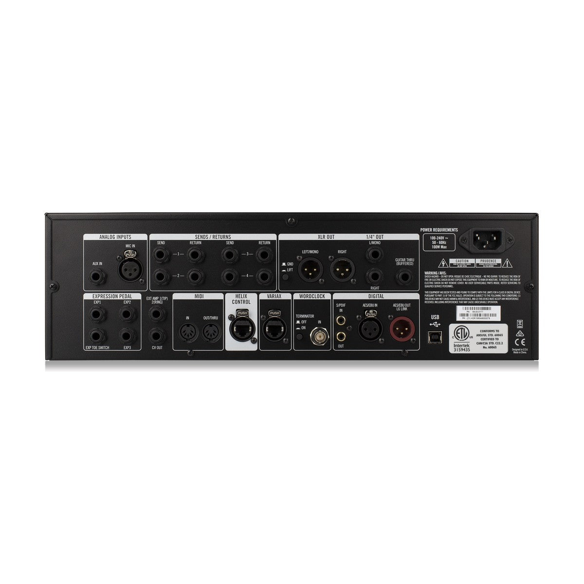Multi Efects Pedal Guitar Line 6 Helix Rack