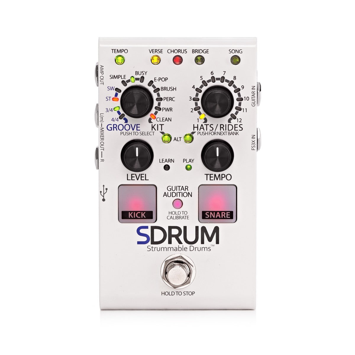 Drum Machine Pedal Guitar Digitech SDRUM Strummable