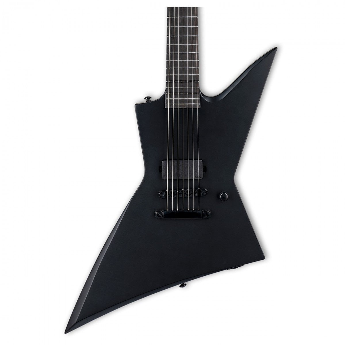 ESP LTD EX-7 Baritone Black Metal 7 String, Black Satin