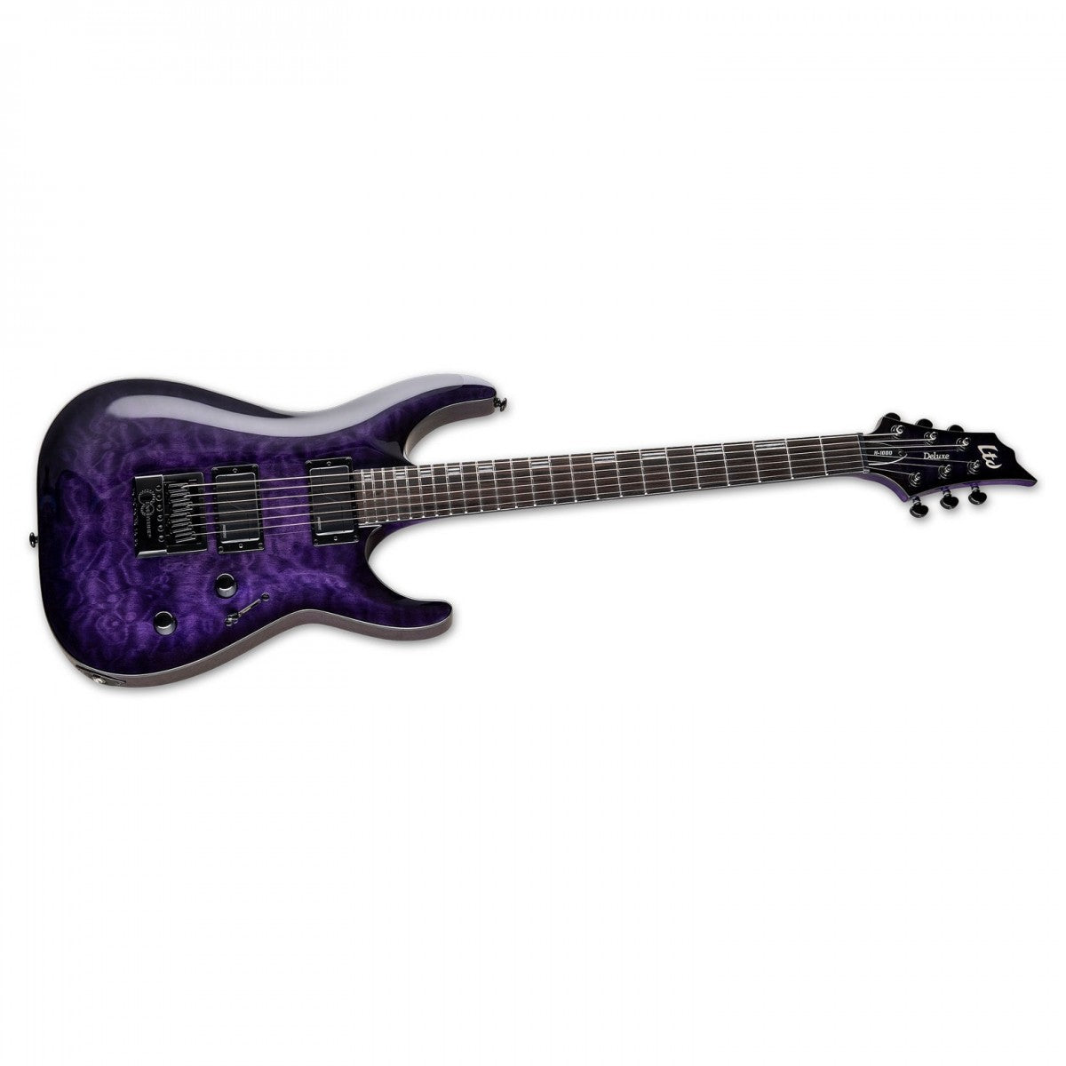 ESP LTD H-1000 Evertune QM, See Thru Purple SB