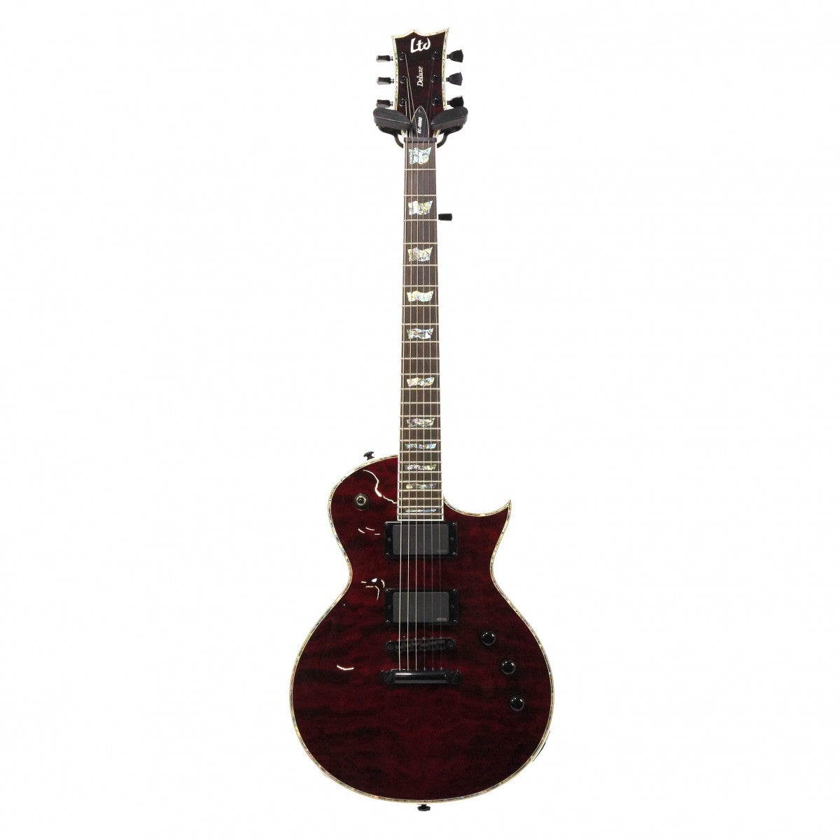 ESP Ltd EC-1000QM Guitar, See-Thru Black Cherry