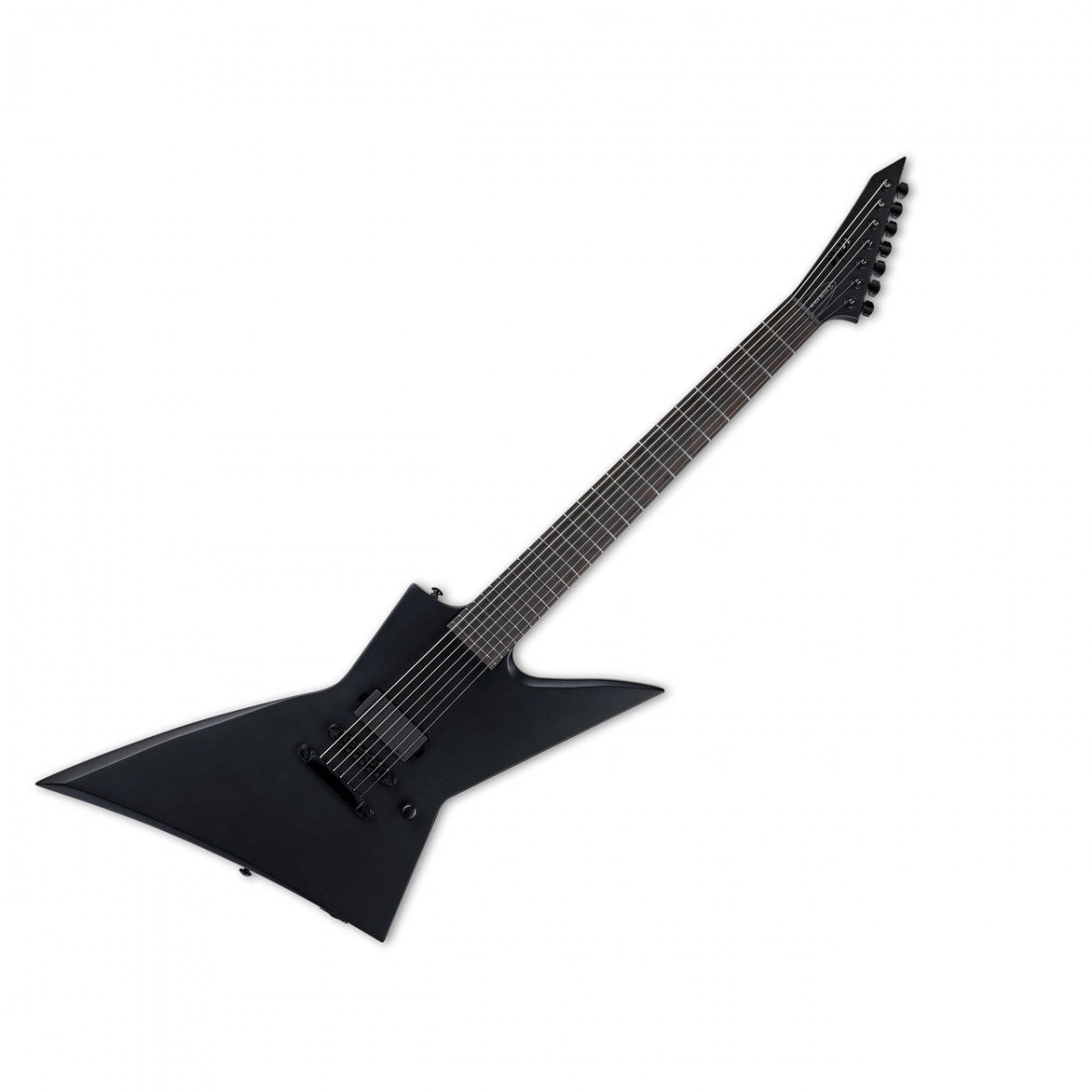 ESP LTD EX-7 Baritone Black Metal 7 String, Black Satin