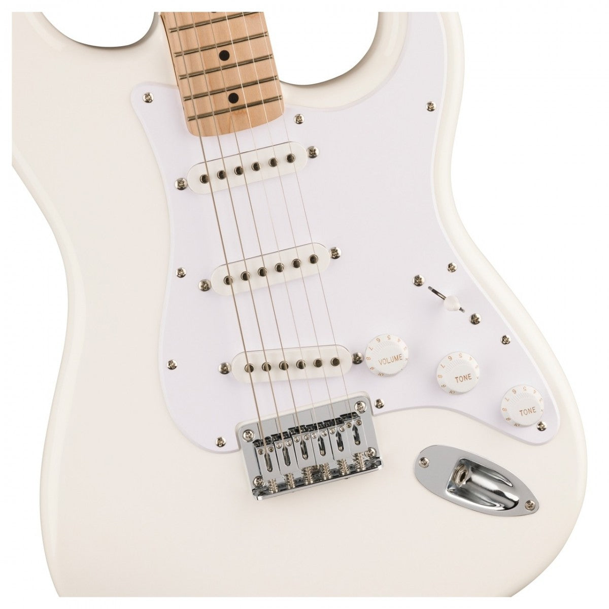 Đàn Guitar Điện Squier Sonic Stratocaster HT Arctic White Maple Fingerboard