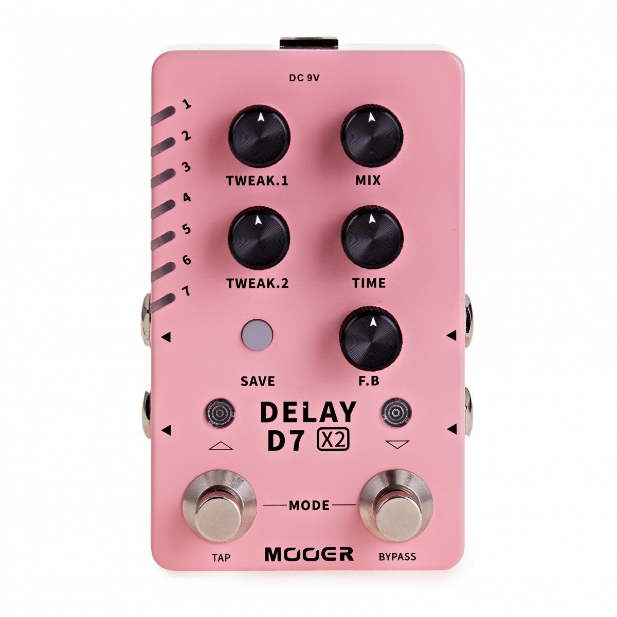 Mooer D7 X2 Delay Pedal, Digital Pedal