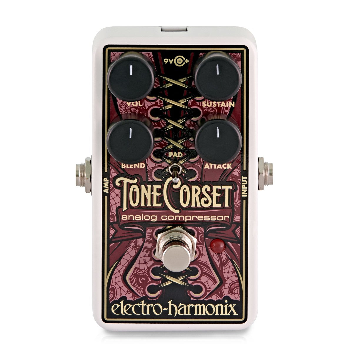 Electro-Harmonix Tone Corset Analog Compressor Guitar Effects Pedal, Analog Pedal