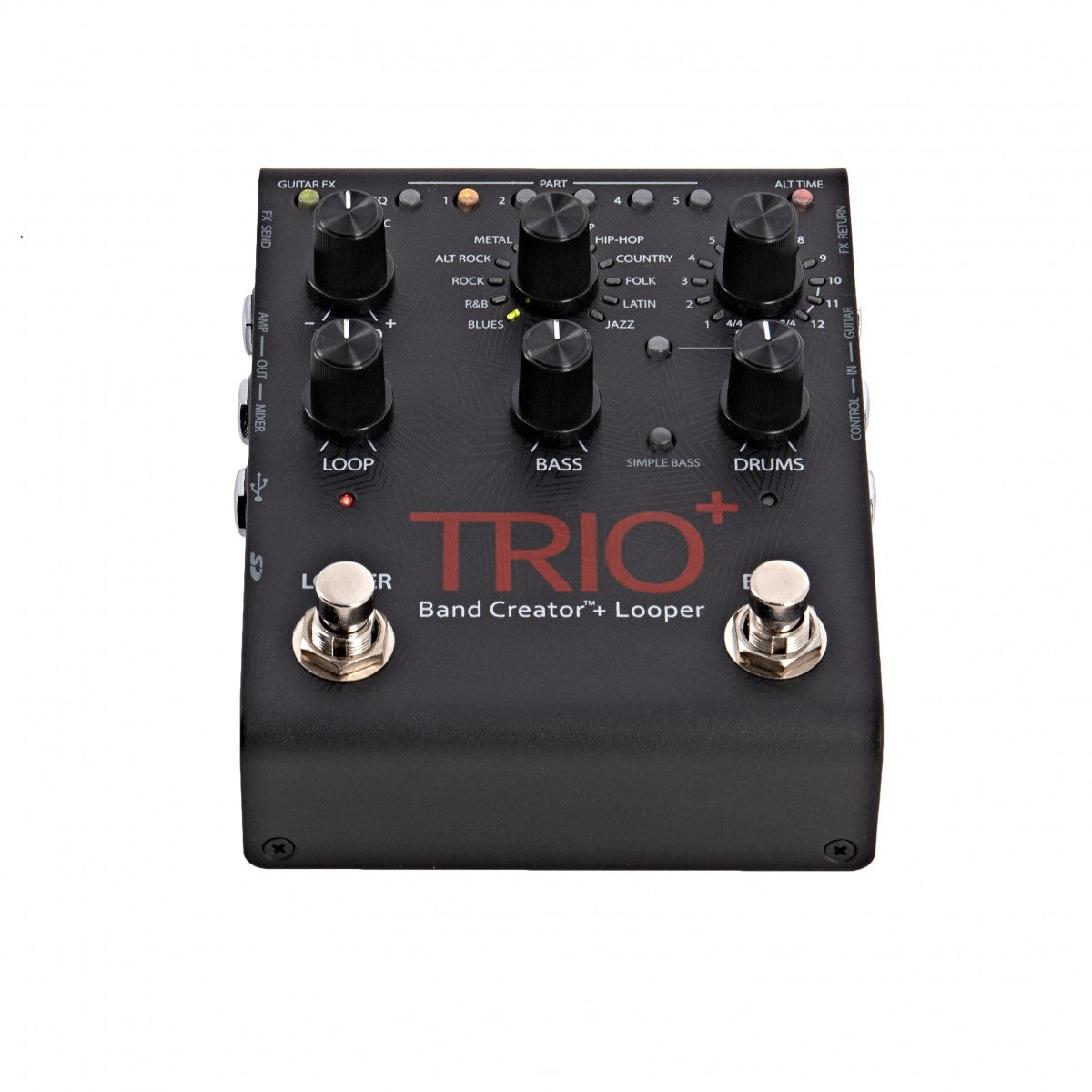 Drum Machine Pedal Guitar DigiTech TRIO+ Band Creator