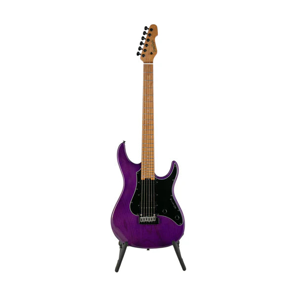 ESP GrassRoots G-SNAPPER-24M-STPR, Maple FB, See Thru Purple w/White Pearl Black