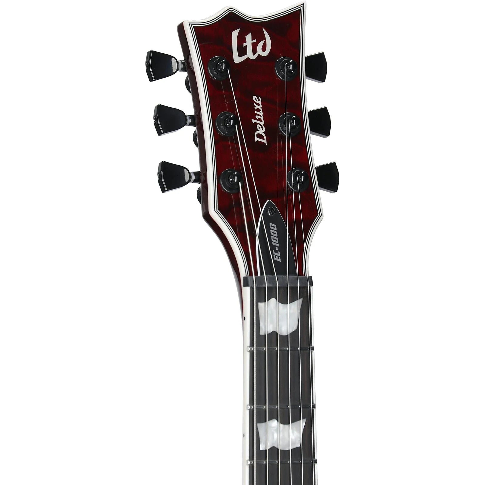 ESP Ltd EC-1000QM Guitar, See-Thru Black Cherry