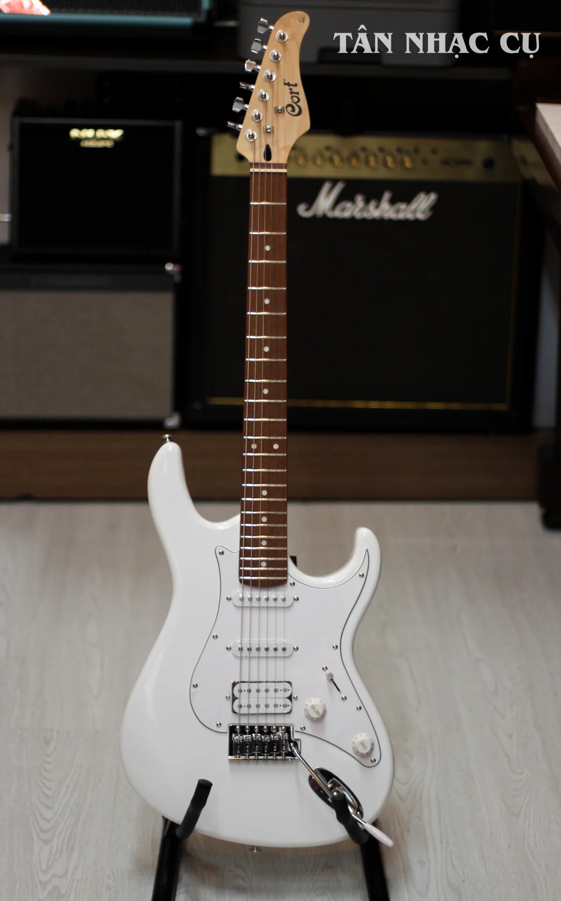 Đàn Guitar Điện Cort G110 HSS Electric Guitar, White