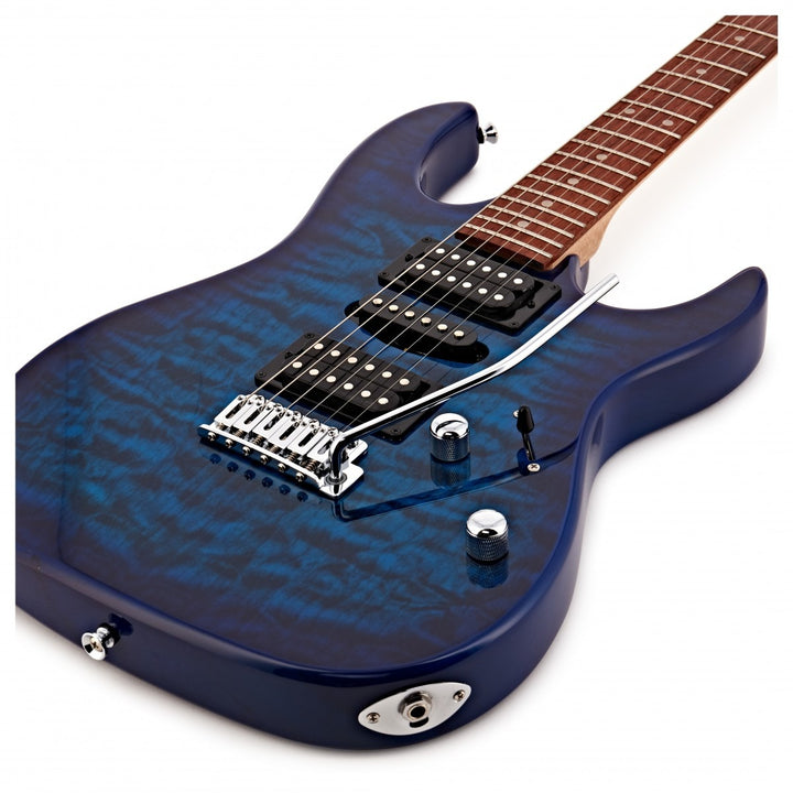 Ibanez GRX70QA GIO, Transparent Blue Burst