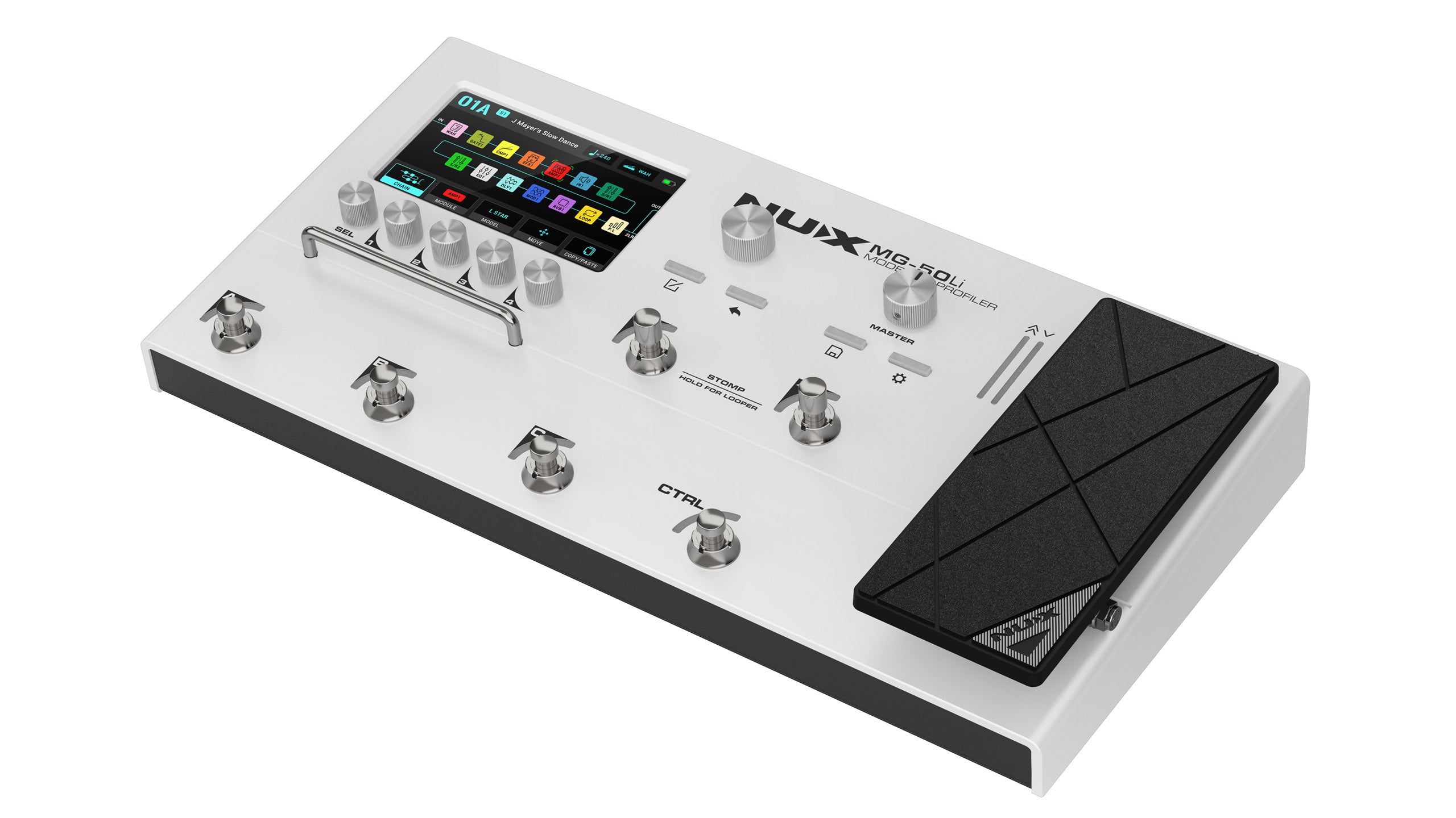 Pedal Guitar Multi Effects Nux MG50Li, White