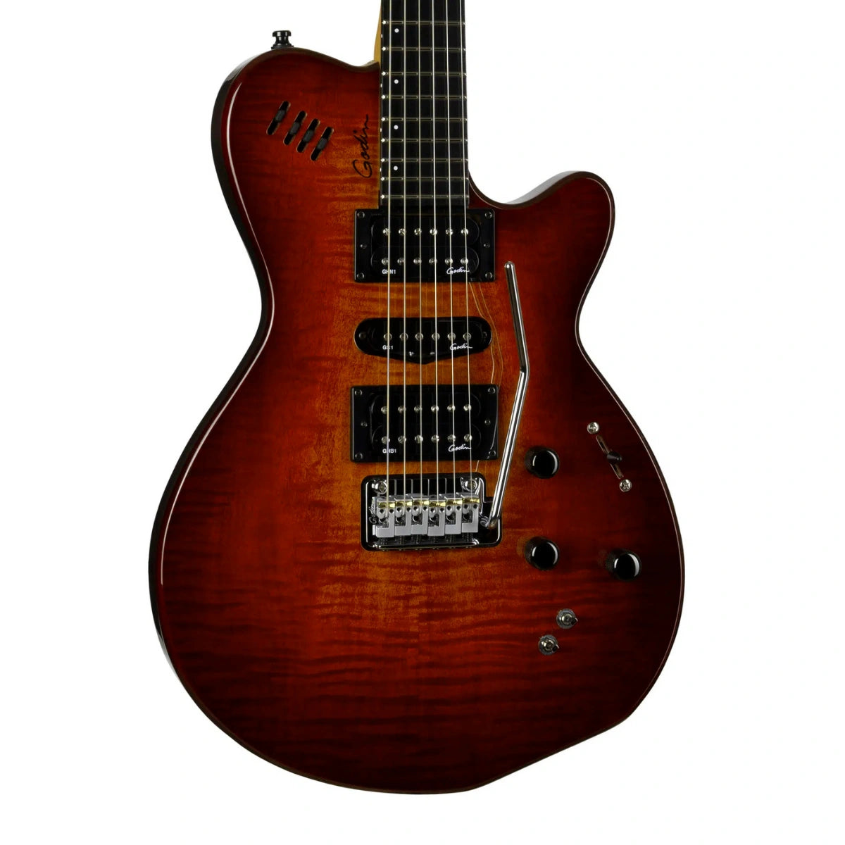 Đàn Guitar Điện Godin xtSA Lightburst Flame, Lightburst Flame