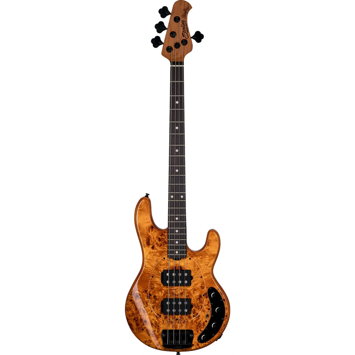 Đàn Guitar Bass Sterling by Music Man StingRay HH Poplar Top, Amber