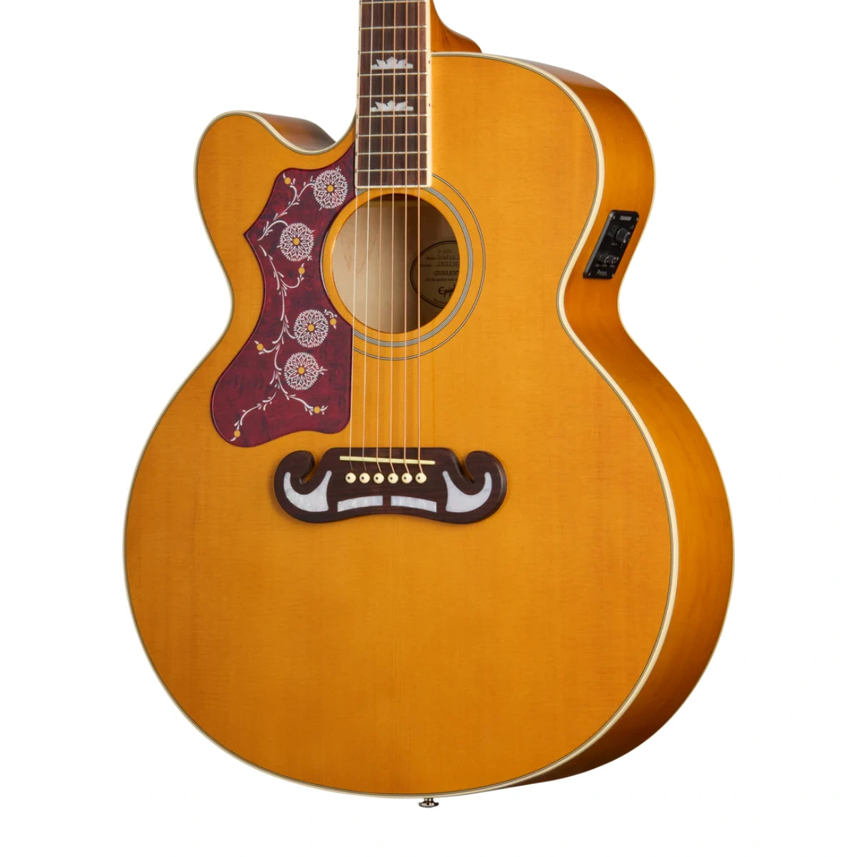 Đàn Guitar Acoustic Epiphone J 200 Studio EC Natural Left Handed