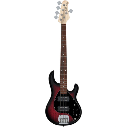 Đàn Guitar Bass Sterling by Music Man SUB Series StingRay 5 HH, Ruby Red Burst Satin