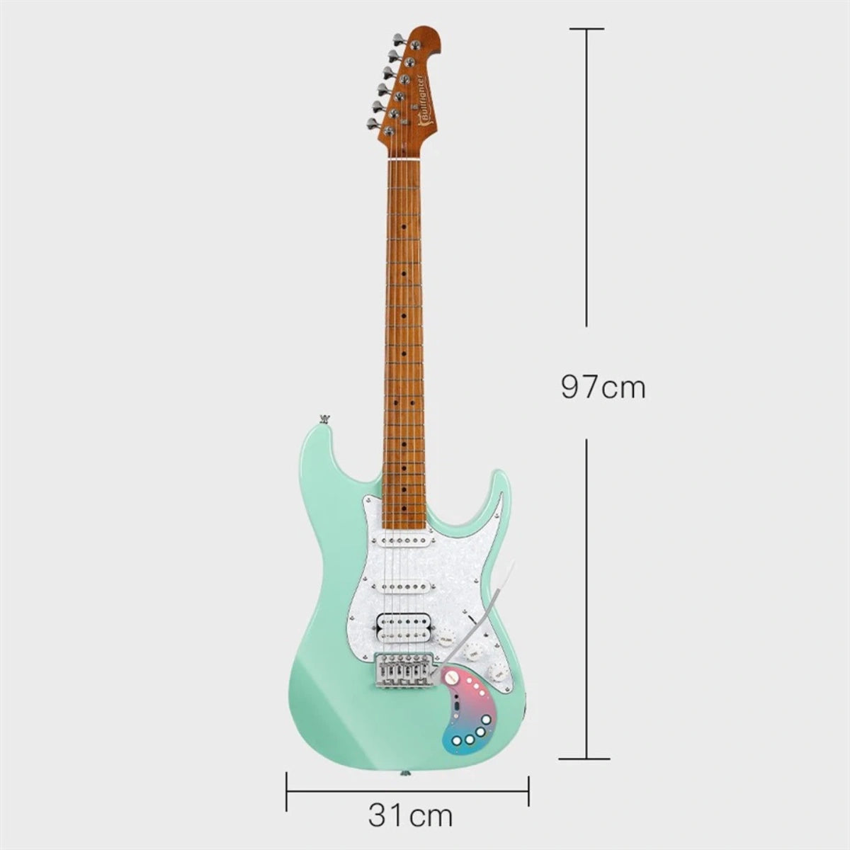 Đàn Guitar Điện Bullfighter D160SE White/Red/Blue/Green