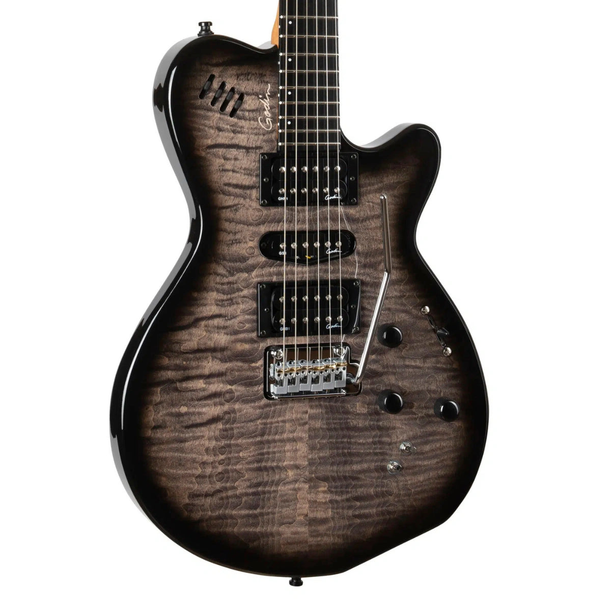 Đàn Guitar Điện Godin xtSA Trans Black Flame Trans, Black Flame