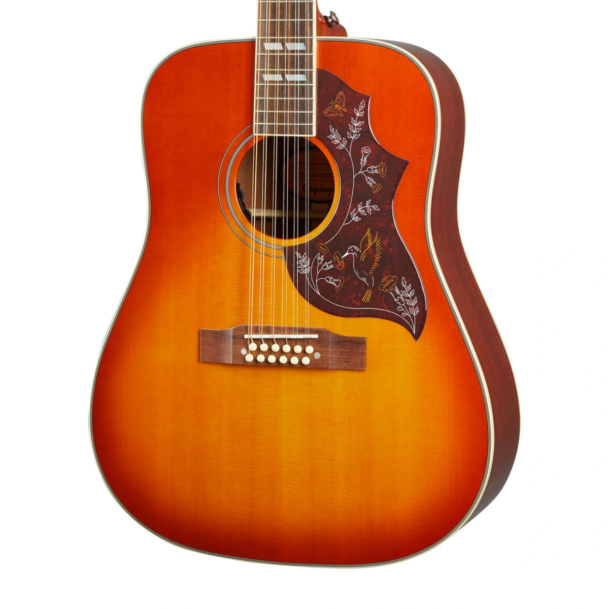 Đàn Guitar Acoustic Epiphone Hummingbird 12 String All Solid Wood Fishman Presys VT Aged Cherry Sunburst Gloss