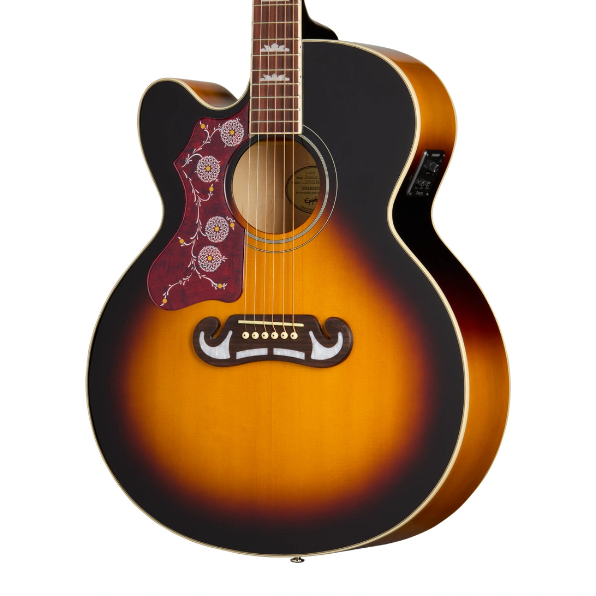 Đàn Guitar Acoustic Epiphone J 200 Studio EC Vintage Sunburst Left Handed