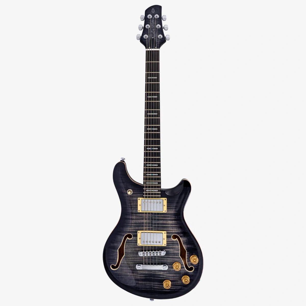 Đàn Guitar Điện Sire Larry Carlton Q7 Hollow Transparent Black