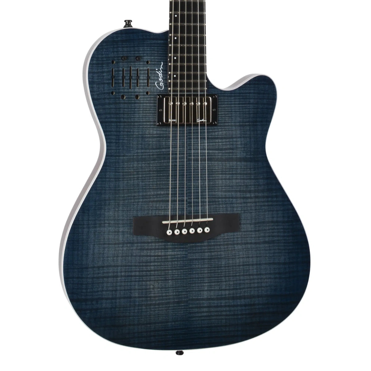 Đàn Guitar Điện Godin A6 ULTRA Denim, Blue Flame