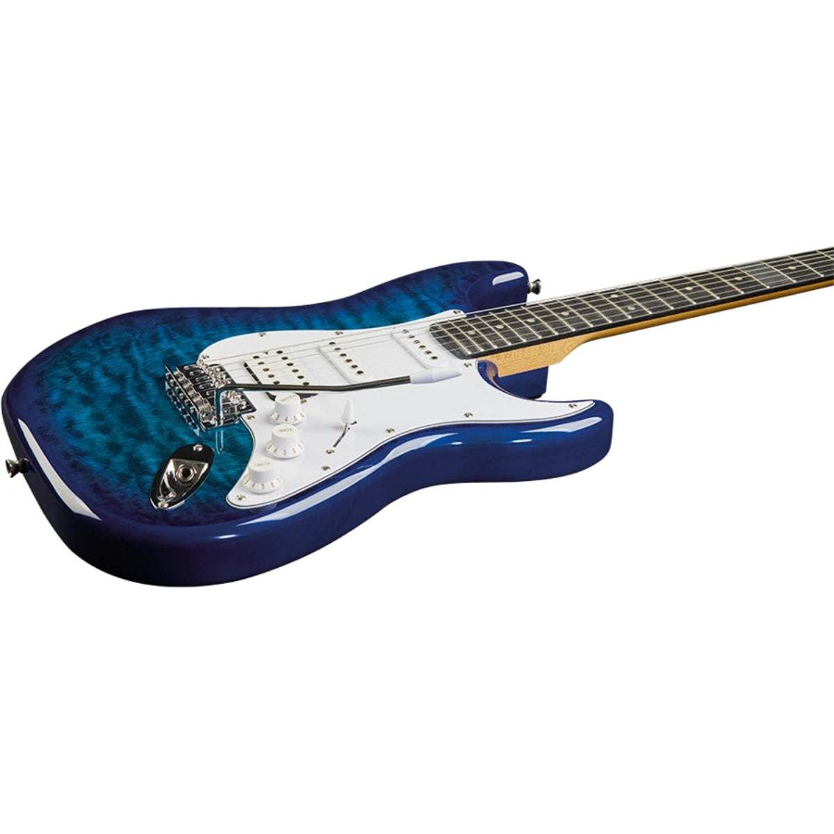 Đàn Guitar Điện Eko S-350 See Thru, Blue Quilted