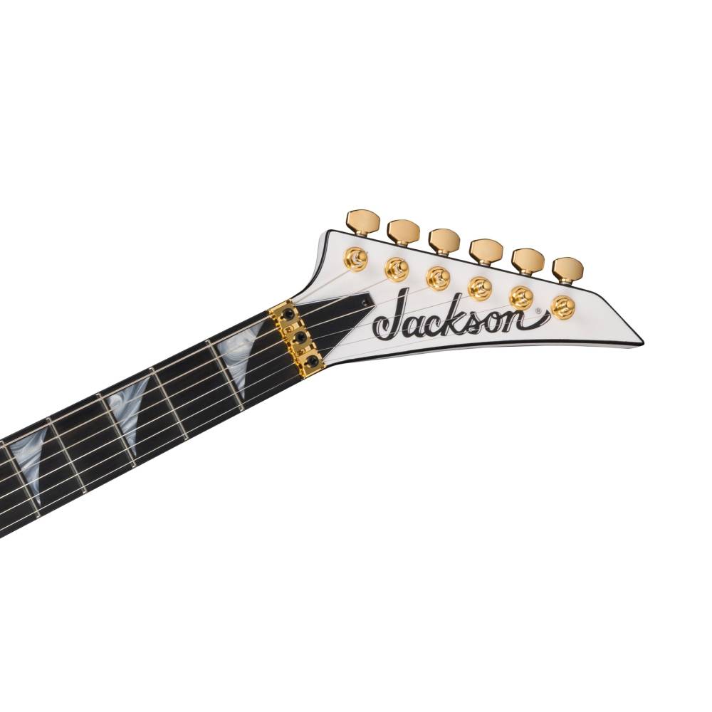 Jackson MJ Series Rhoads RR24-MG, Electric Guitar, White with Black Pinstripes