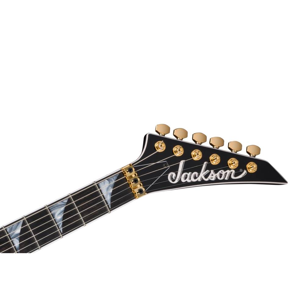 Jackson MJ Series Rhoads RR24-MG, Electric Guitar, Black with Yellow Pinstripes