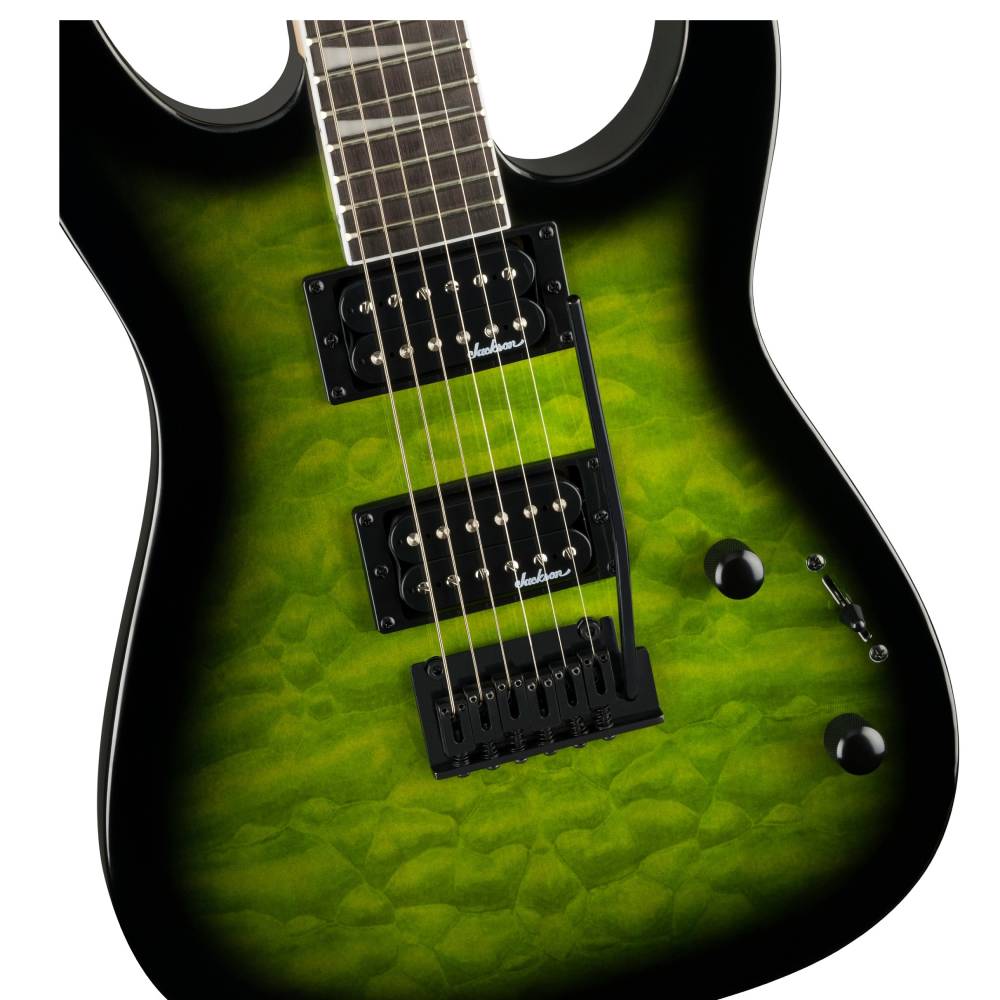Jackson JS Series Dinky JS20 DKQ 2PT, Transparent Green, Electric Guitar