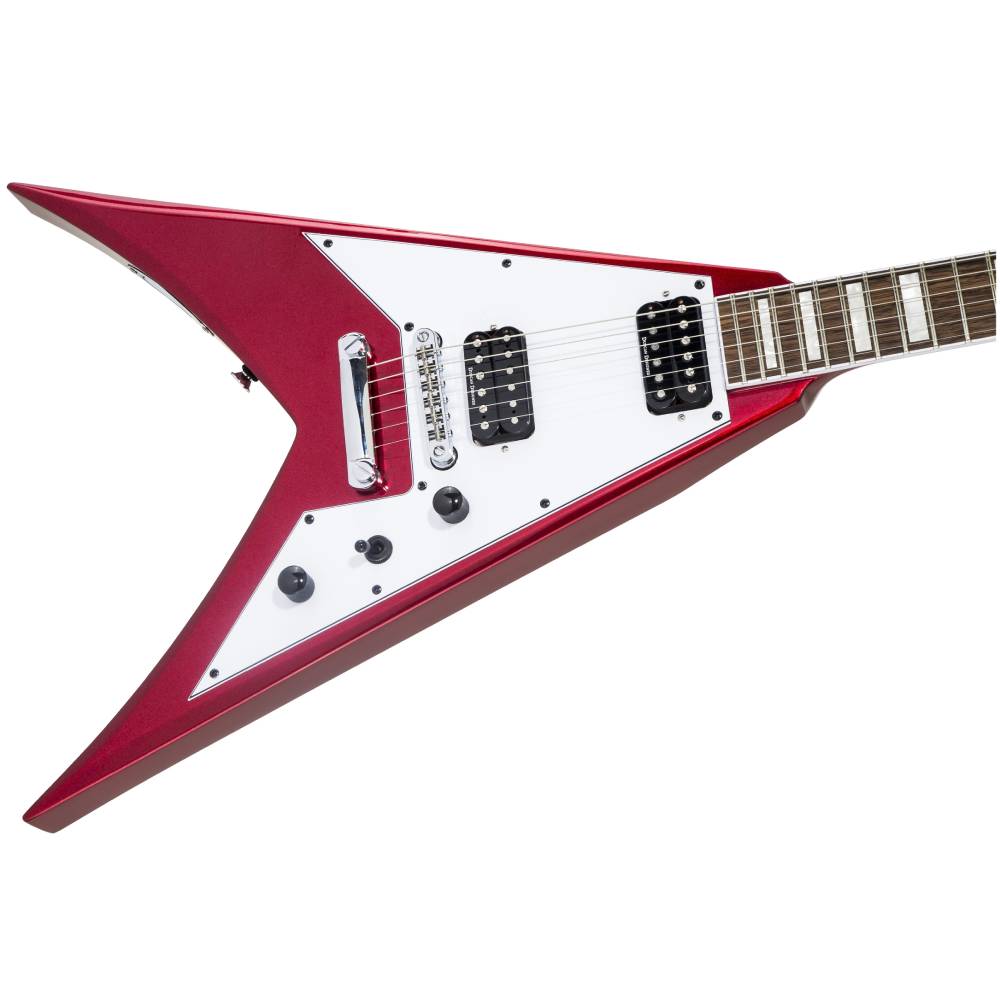 Đàn Guitar Điện Jackson X Series Signature Scott Ian King V KVXT HH màu Candy Apple Red bàn phím Laurel