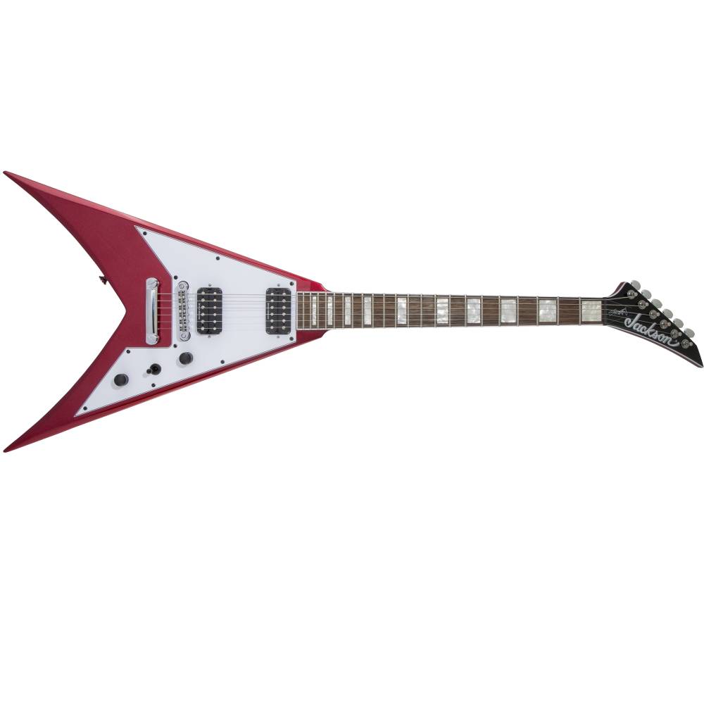 Đàn Guitar Điện Jackson X Series Signature Scott Ian King V KVXT HH màu Candy Apple Red bàn phím Laurel