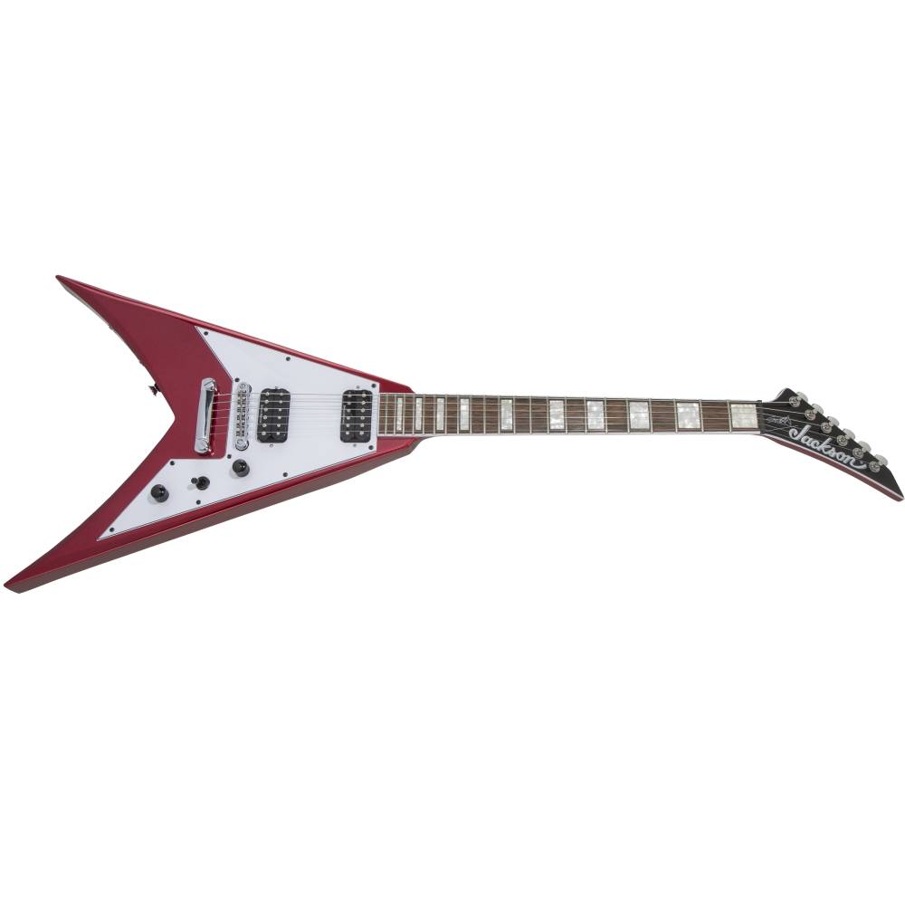 Đàn Guitar Điện Jackson X Series Signature Scott Ian King V KVXT HH màu Candy Apple Red bàn phím Laurel