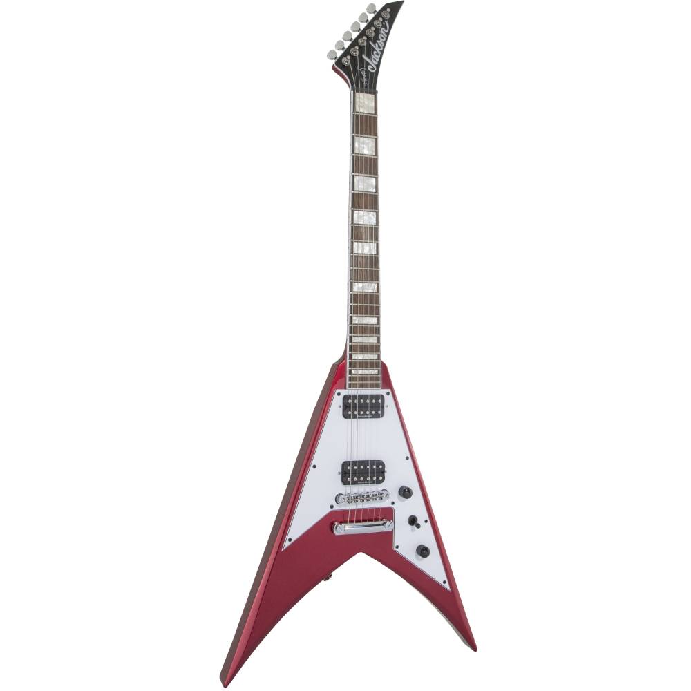 Đàn Guitar Điện Jackson X Series Signature Scott Ian King V KVXT HH màu Candy Apple Red bàn phím Laurel