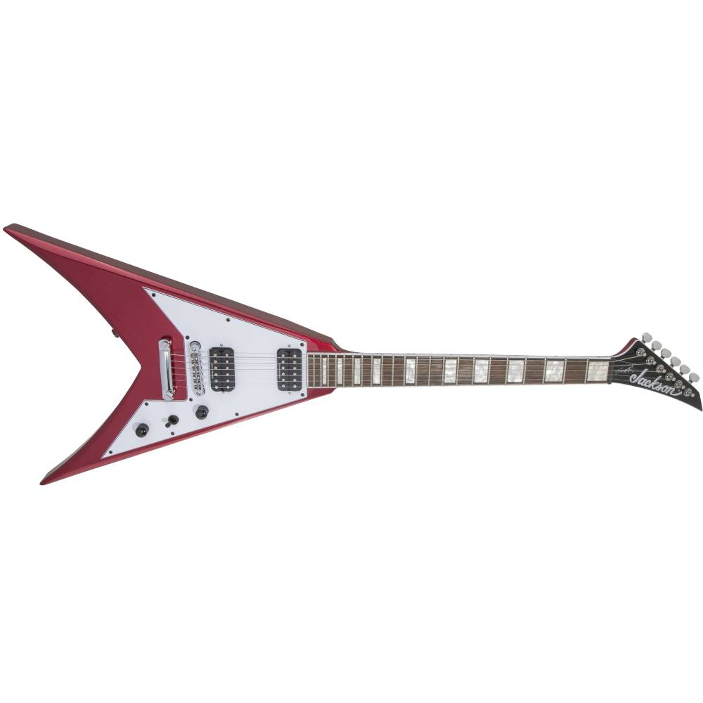 Đàn Guitar Điện Jackson X Series Signature Scott Ian King V KVXT HH màu Candy Apple Red bàn phím Laurel