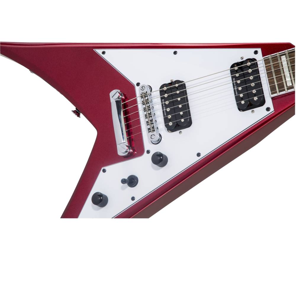 Đàn Guitar Điện Jackson X Series Signature Scott Ian King V KVXT HH màu Candy Apple Red bàn phím Laurel