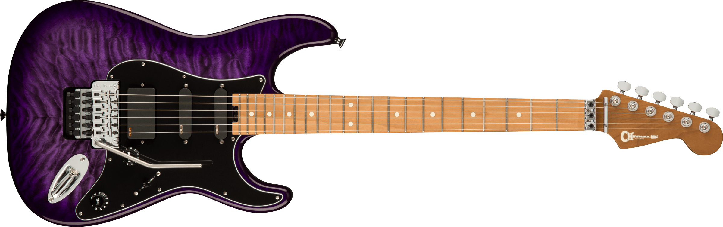 Đàn Guitar Điện Charvel Marco Sfogli Signature Pro-Mod So-Cal Style 1 HSS, Maple Fingerboar, Transparent Purple Burst