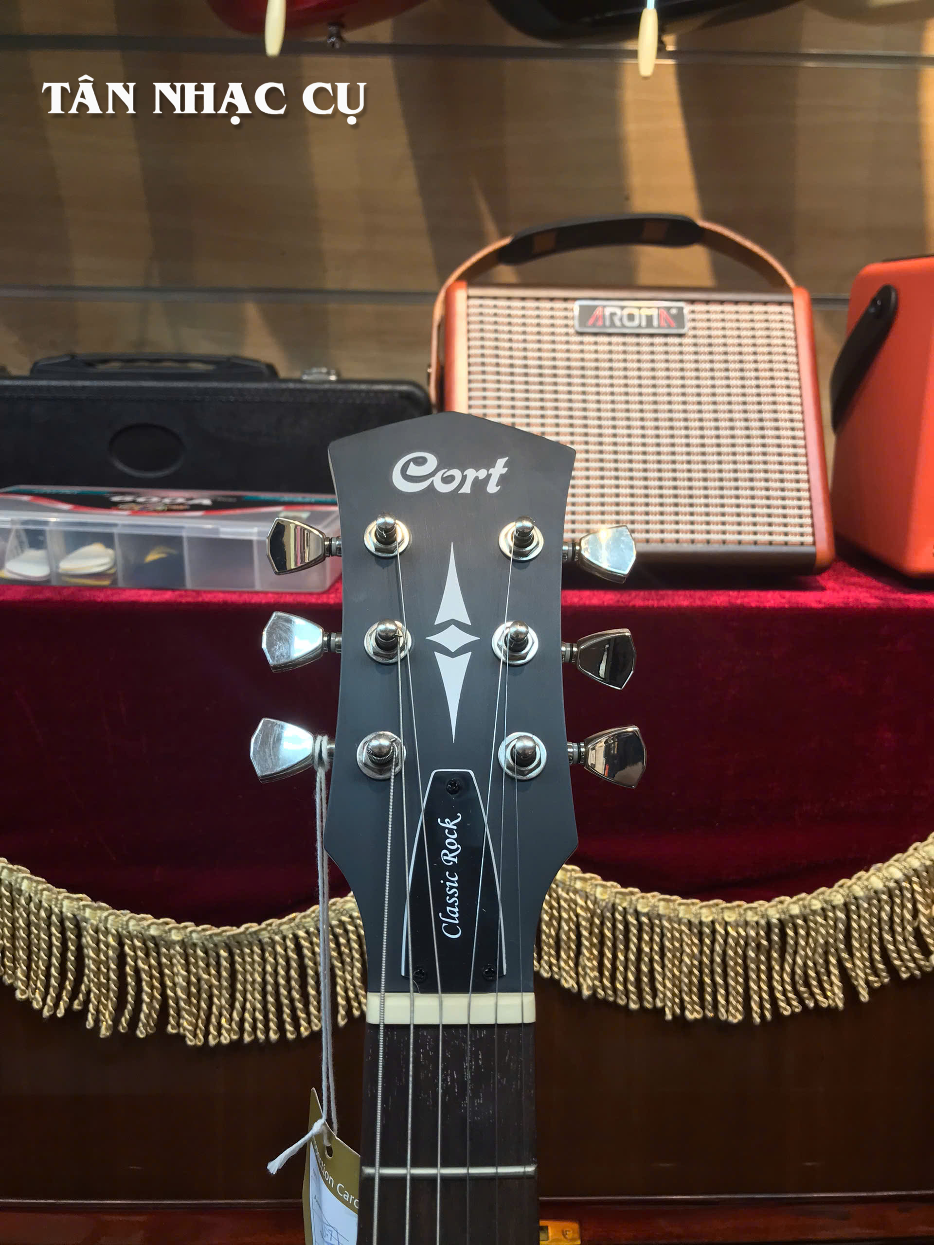 Đàn Guitar Điện Cort CR100 HH Electric Guitar, Cherry Red Sunburst