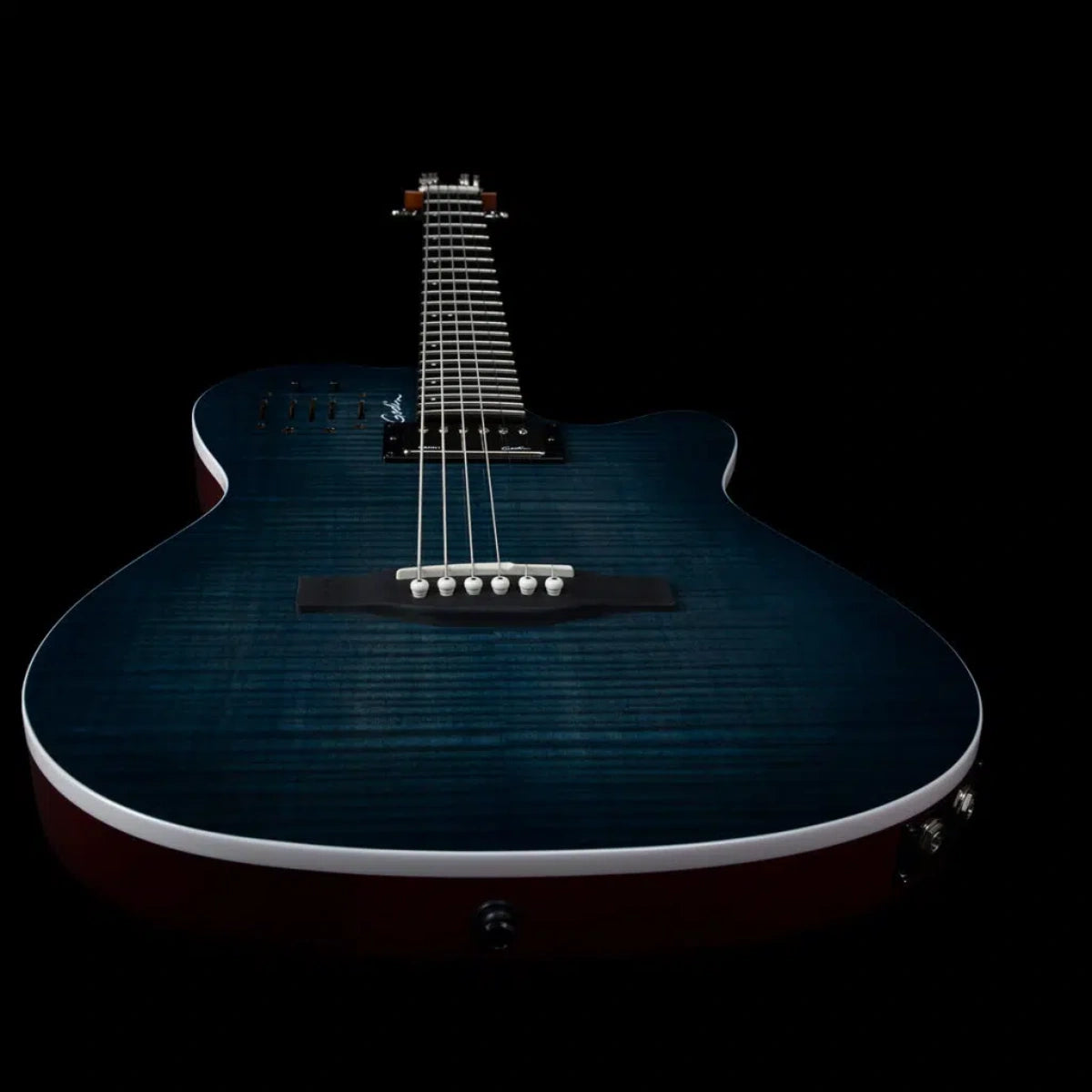 Đàn Guitar Điện Godin A6 ULTRA Denim, Blue Flame