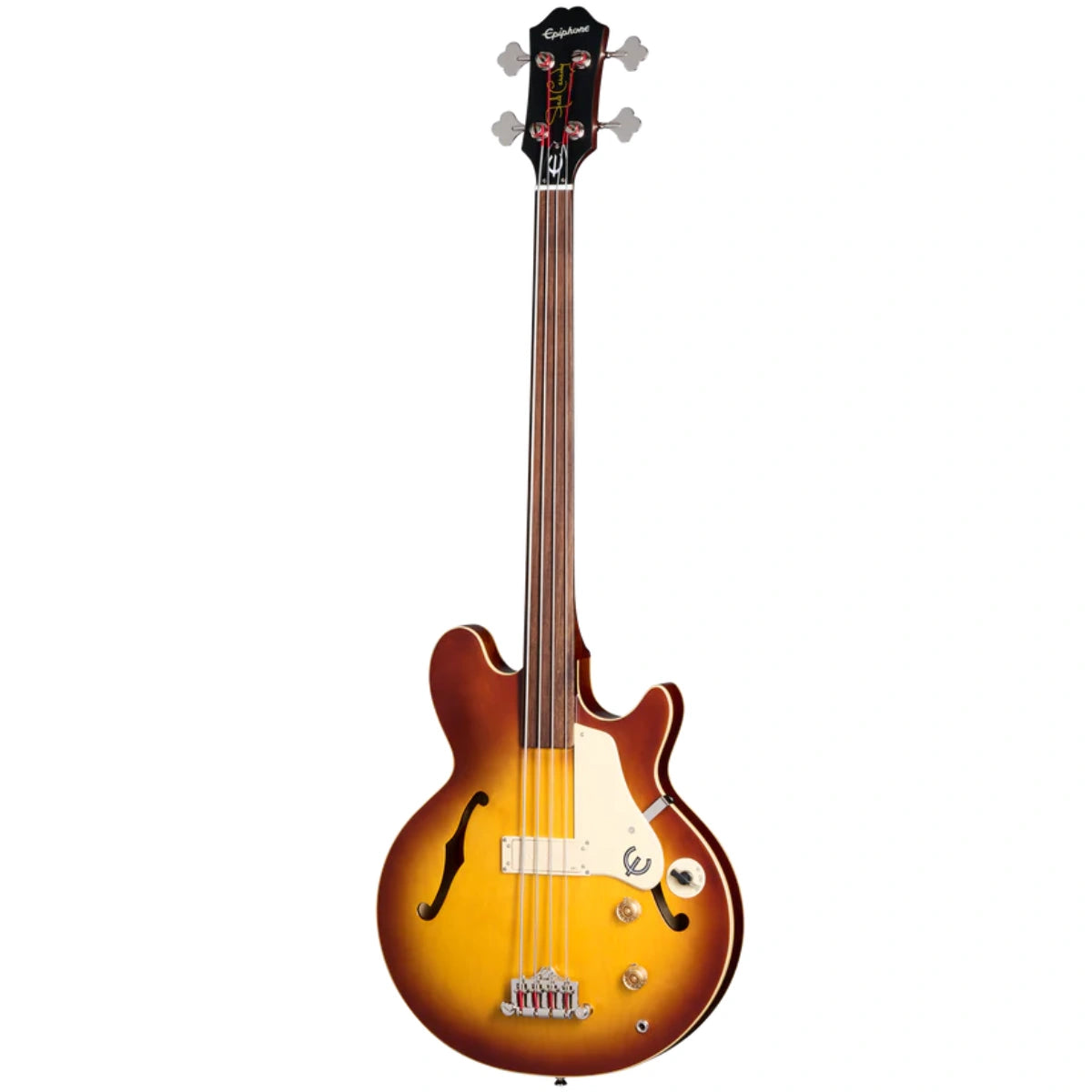 Đàn guitar điện Epiphone Jack Casady Fretless Bass, Aged Royal Tan