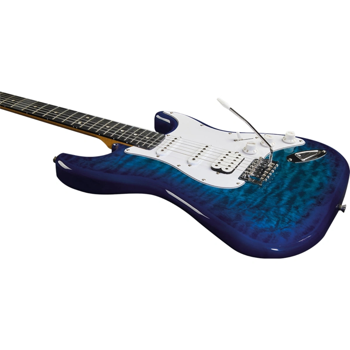 Đàn Guitar Điện Eko S-350 See Thru, Blue Quilted