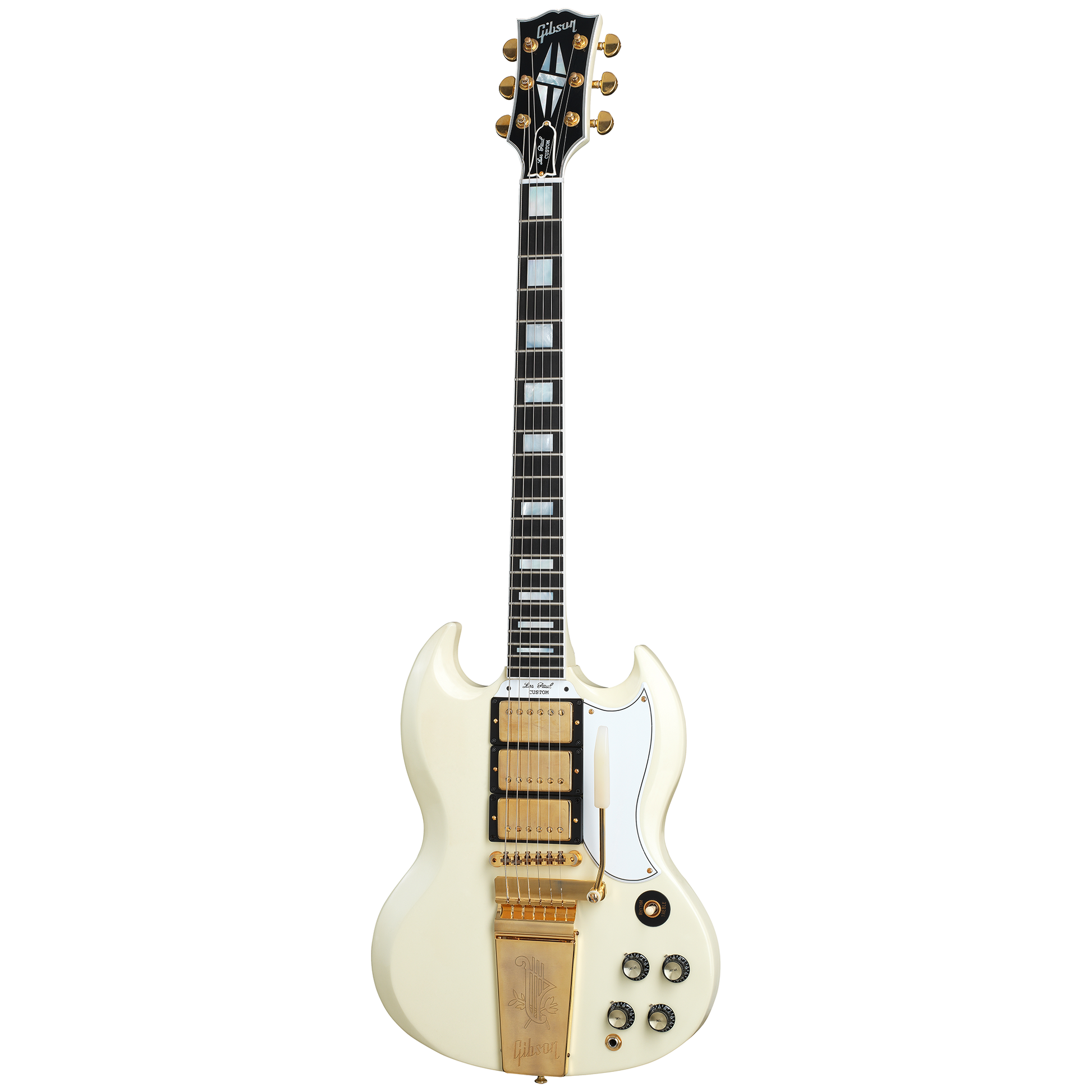 Đàn Guitar Điện Gibson 1963 Les Paul SG Custom Reissue with Maestro Vibrola, Classic White