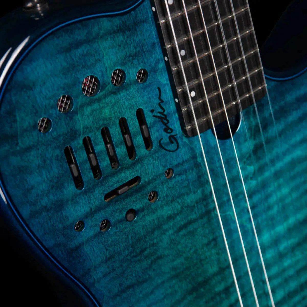 Đàn Guitar Điện Godin Multiac Nylon, Oceanburst Ltd