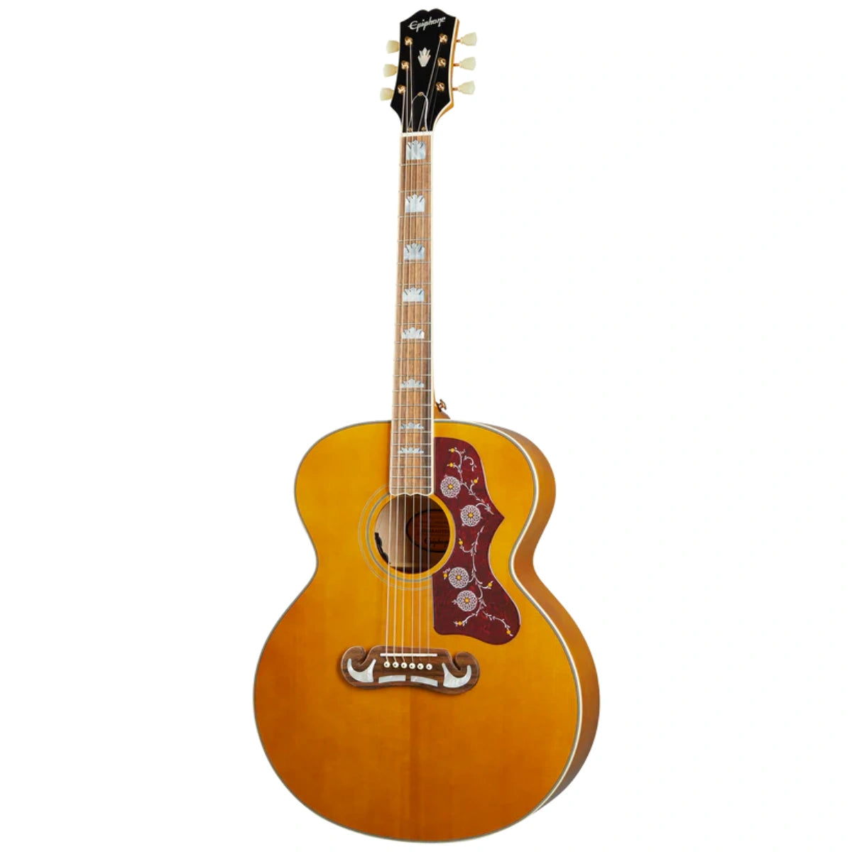 Đàn Guitar Acoustic Epiphone J 200 All Solid Wood Fishman Presys VT Aged Antique Natural Gloss